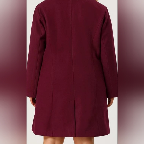 AGNES Orinda Dress Coat Burgundy/ Wine 2X - Picture 3 of 11